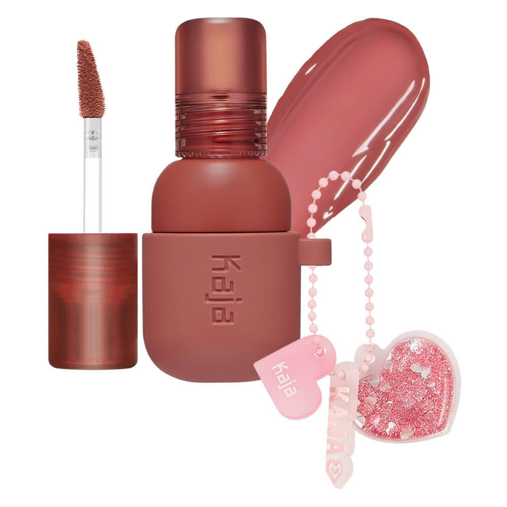 Бальзам для макияжа губ и щёк Kaja Jelly Charm Glazed Lip Stain & Blush With Keychain 05 Peach Fizz