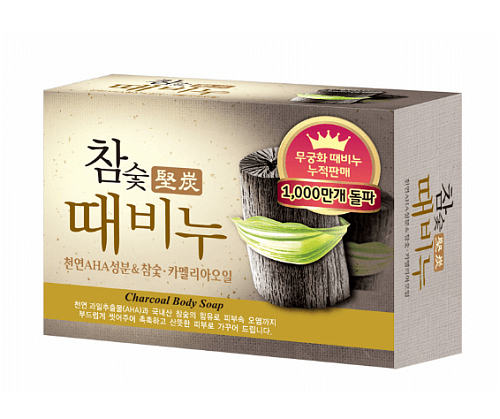 Мыло-скраб для тела с древесным углем Mukunghwa Hardwood Charcoal Scrub Soap