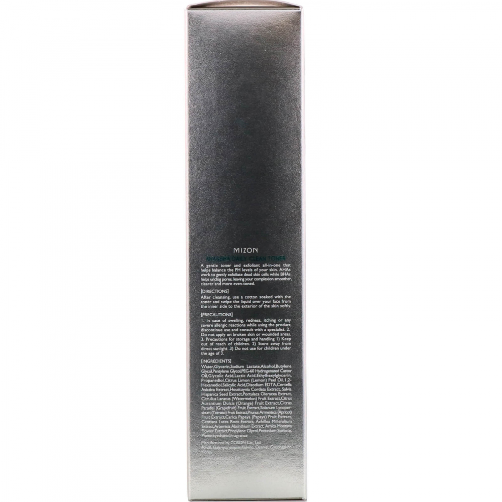 Тоник-пилинг с фруктовыми кислотами Mizon AHA & BHA Daily Clean Toner