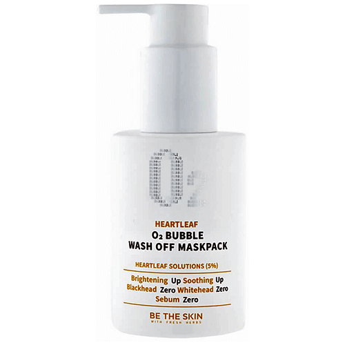 Пузырьковая маска для очищения пор Be The Skin Heartleaf 02 Bubble Wash Off Maskpack