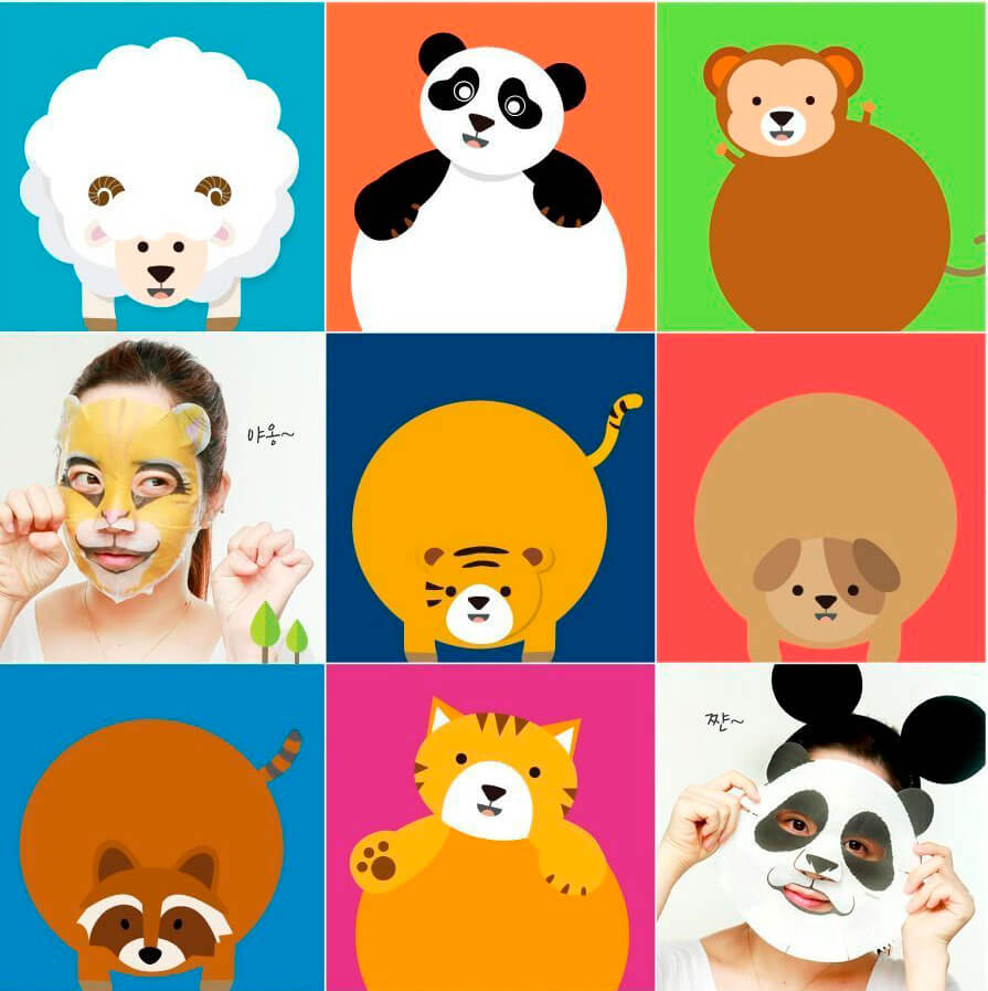 Тканевые маски Berrisom Animal Mask