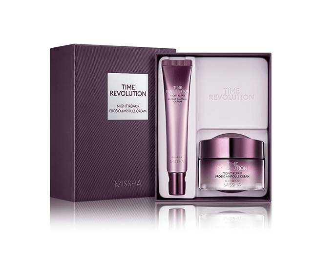 Омолаживающий набор Missha Time Revolution Night Repair Probio Ampoule Cream Special Set