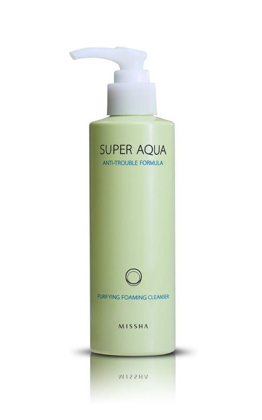 

Противовоспалительная очищающая пенка Missha Super Aqua Anti-Trouble Formula Purifying Foaming Cleanser
