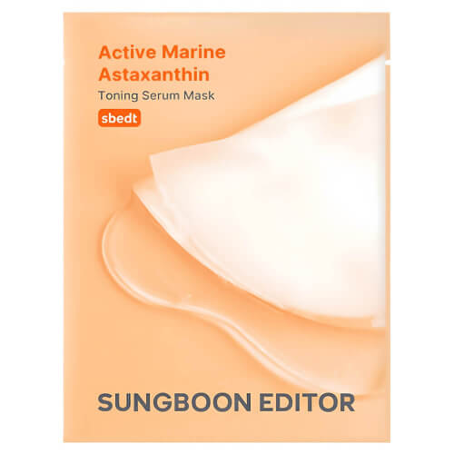 Тканевая маска против пигментации с астаксантином Sungboon Editor Active Marine Astaxanthin Mask