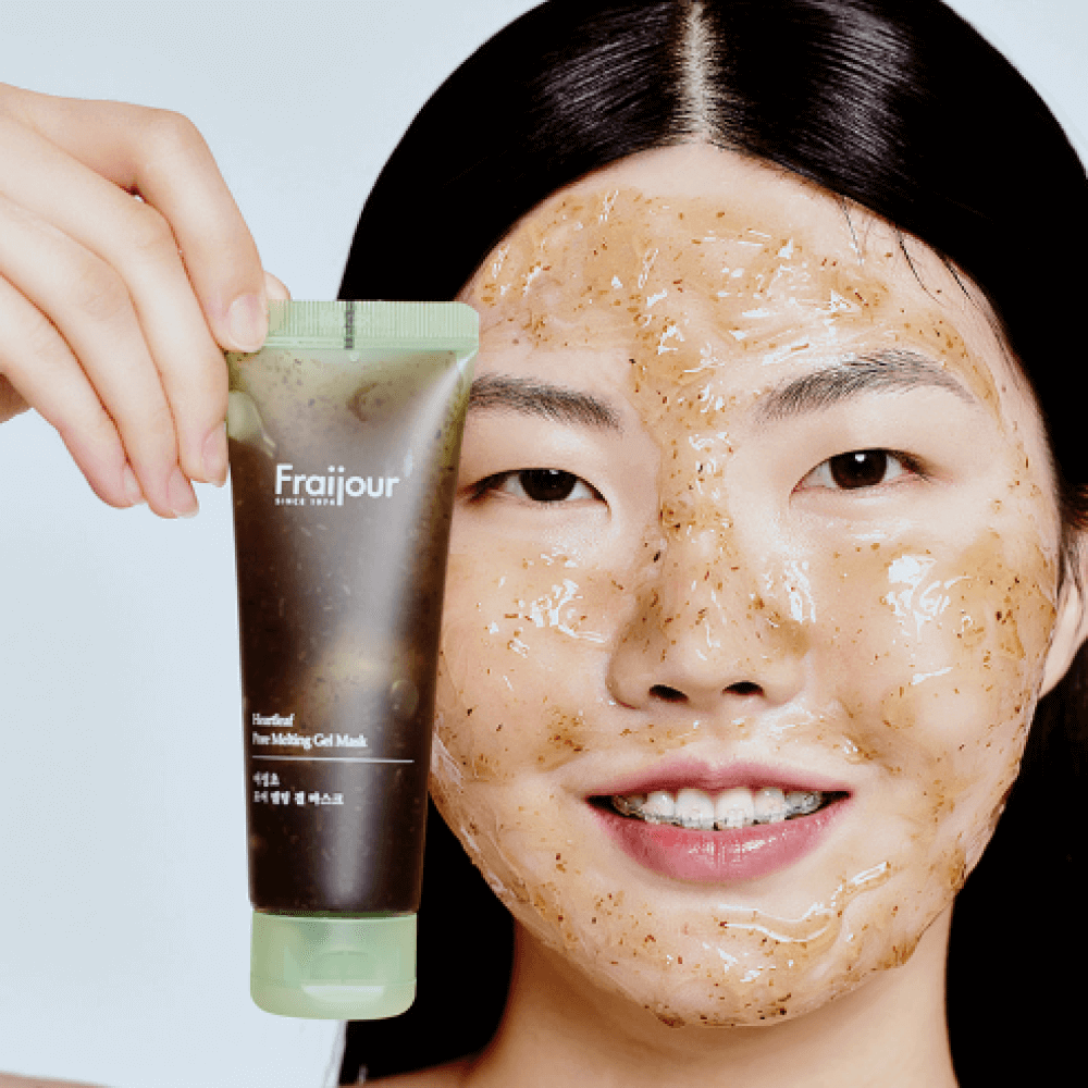 Гелевая маска со спикулами для сужения пор Fraijour Heartleaf Pore Melting Gel Mask