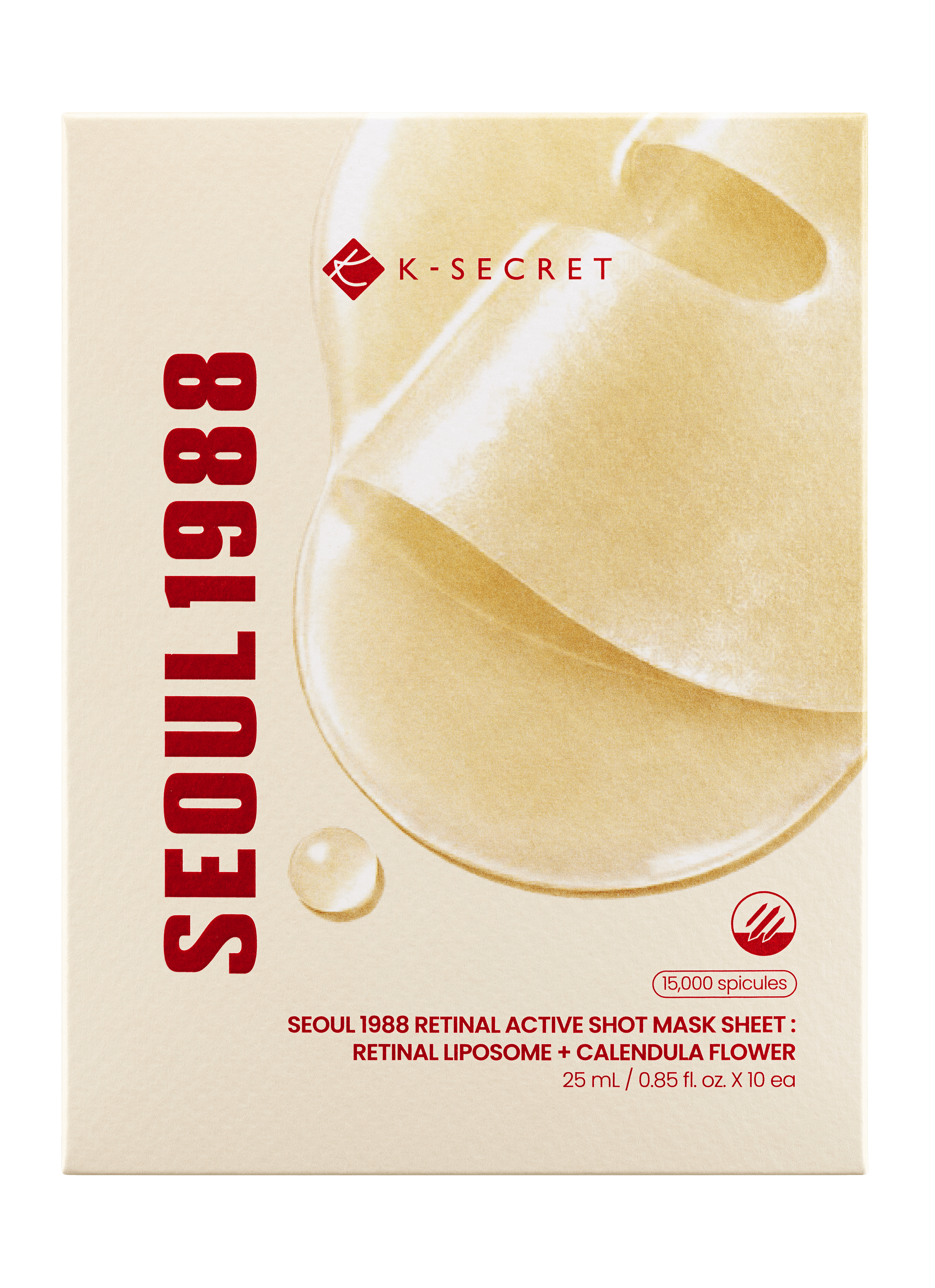 Тканевая маска K-SECRET Seoul 1988 Retinal Active Shot Mask Sheet: Retinal Liposome + Calendula Flower