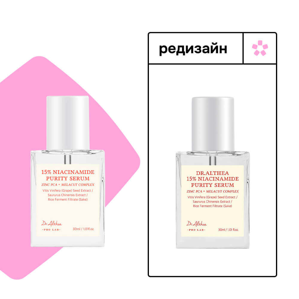 Осветляющая сыворотка с ниацинамидом и цинком Dr. Althea Niacinamide Purity Serum