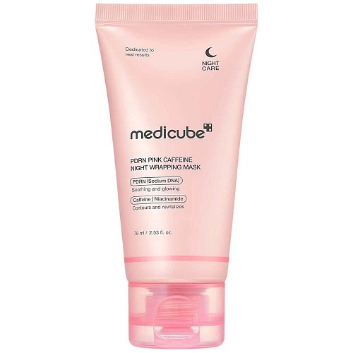 Ночная маска-плёнка с ПДРН и кофеином medicube PDRN Pink Caffeine Night Wrapping Mask