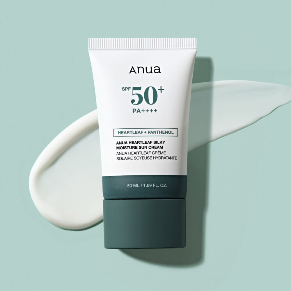 Успокаивающий солнцезащитный крем с хауттюйнией Anua Heartleaf Silky Moisture Sun Cream SPF50+PA++++