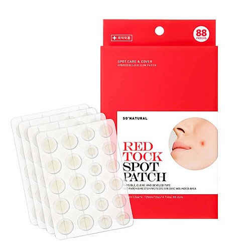 Антибактериальные водонепроницаемые патчи от прыщей So Natural Red Tock Spot Patch