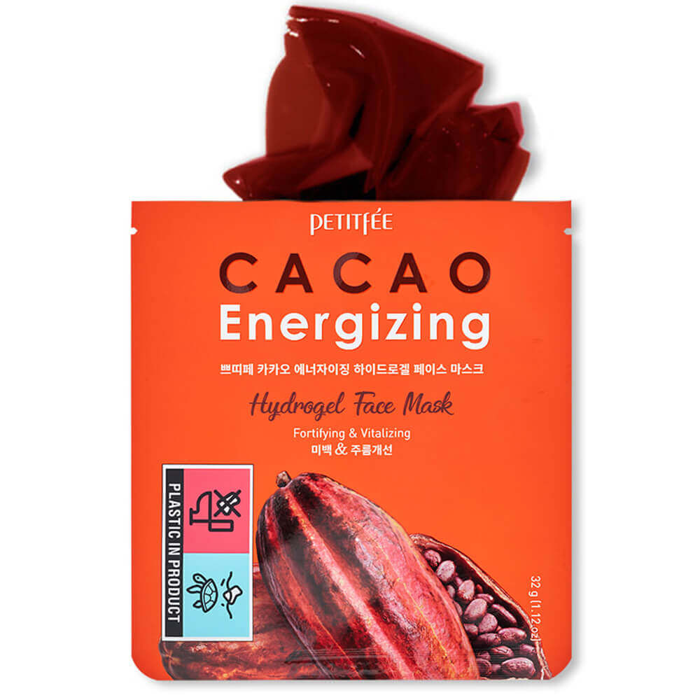 Тонизирующая гидрогелевая маска для лица с какао Petitfee Cacao Energizing Hydrogel Face Mask 