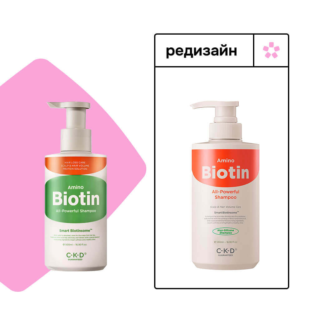 Шампунь для волос против выпадения с биотином CKD Amino Biotin All-Powerful Shampoo