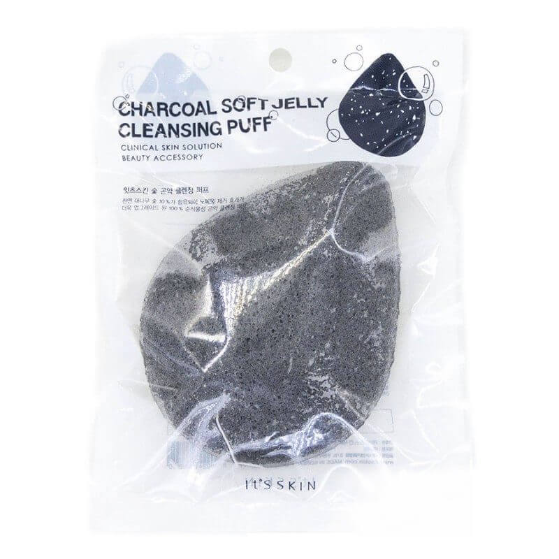 

Спонж-конняку с древесным углём It`s Skin Charcoal Cleansing Puff