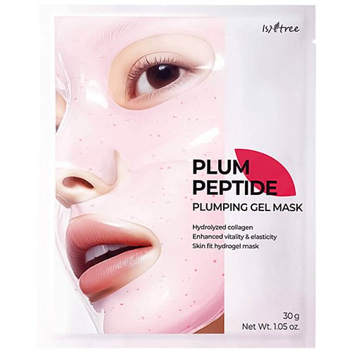 Гидрогелевая маска с коллагеном и аргирелином IsNtree Plum Peptide Plumping Gel Mask
