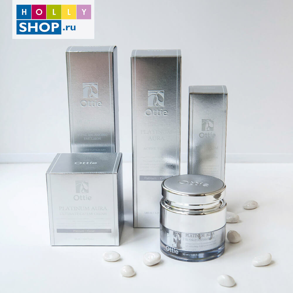 Капсульный премиум-крем с икрой и платиной Ottie Platinum Aura Ultimate Capsule Cream