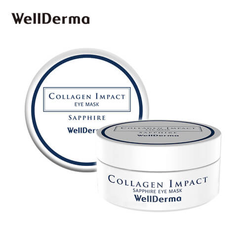 Увлажняющие патчи с морским коллагеном WellDerma Collagen Impact Sapphire Eye Mask
