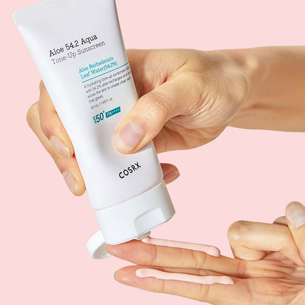 Тонирующий санскрин с алоэ COSRX Aloe 54.2 Aqua Tone-Up Sunscreen SPF50+ PA++++