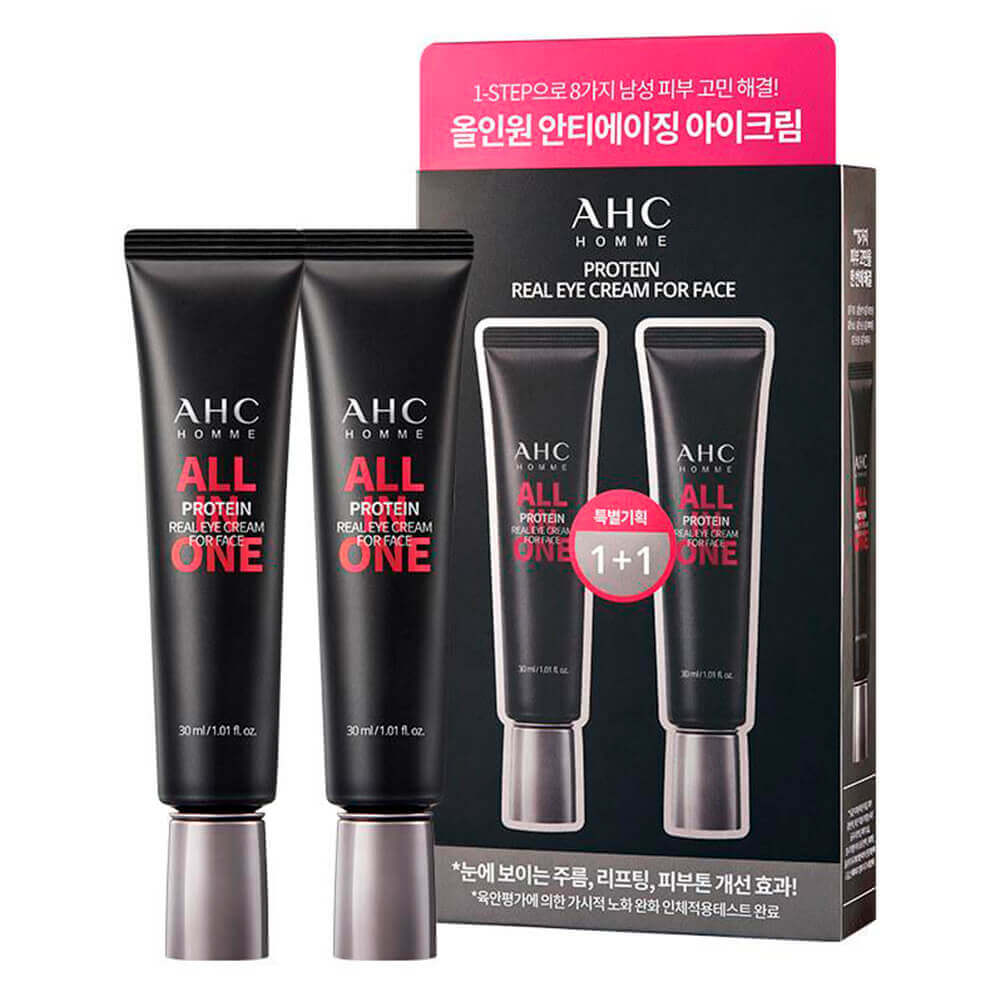 Универсальный мужской крем с протеинами AHC Homme Protein Real Eye Cream For Face