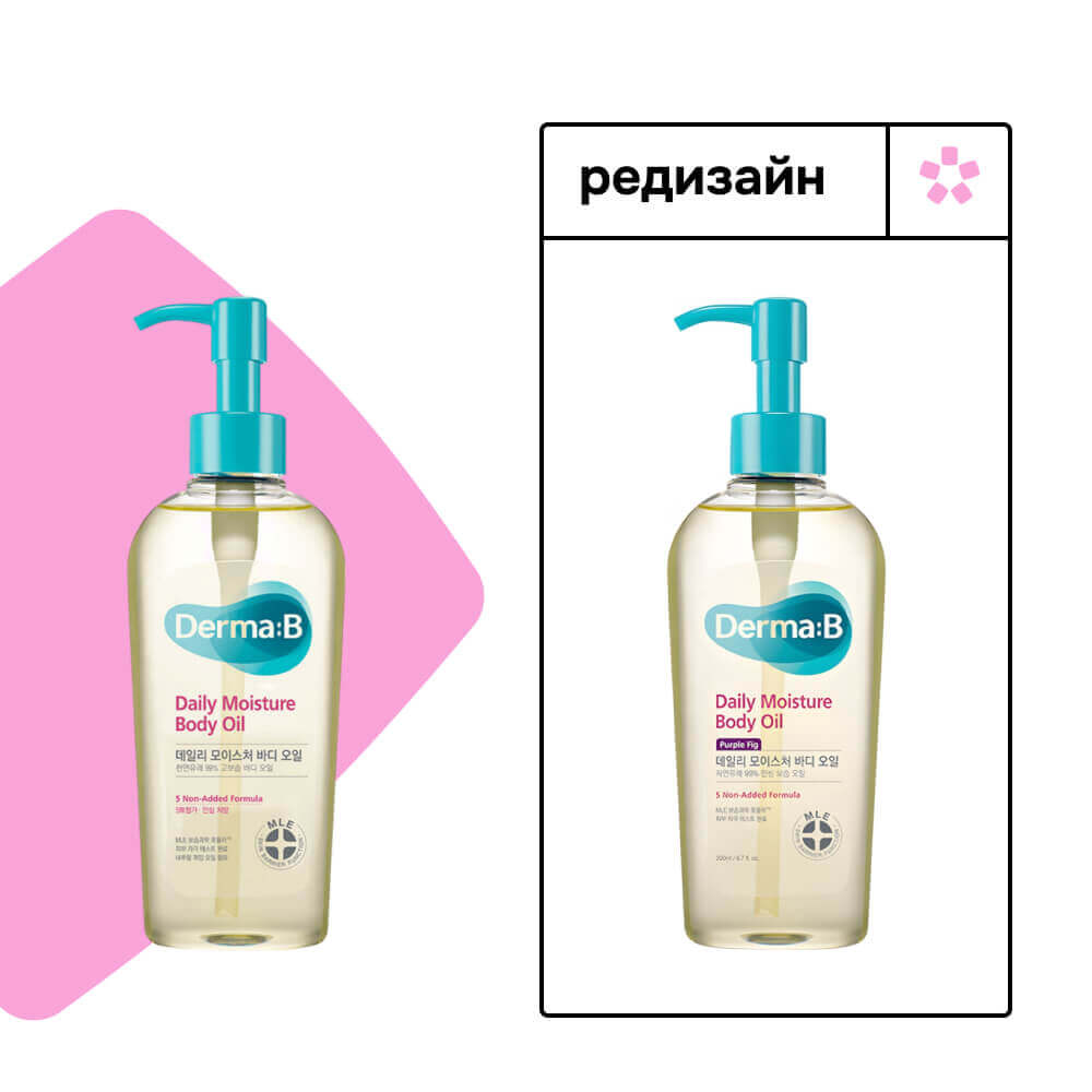 Ламеллярное парфюмированное масло для тела Derma:B Daily Moisture Body Oil