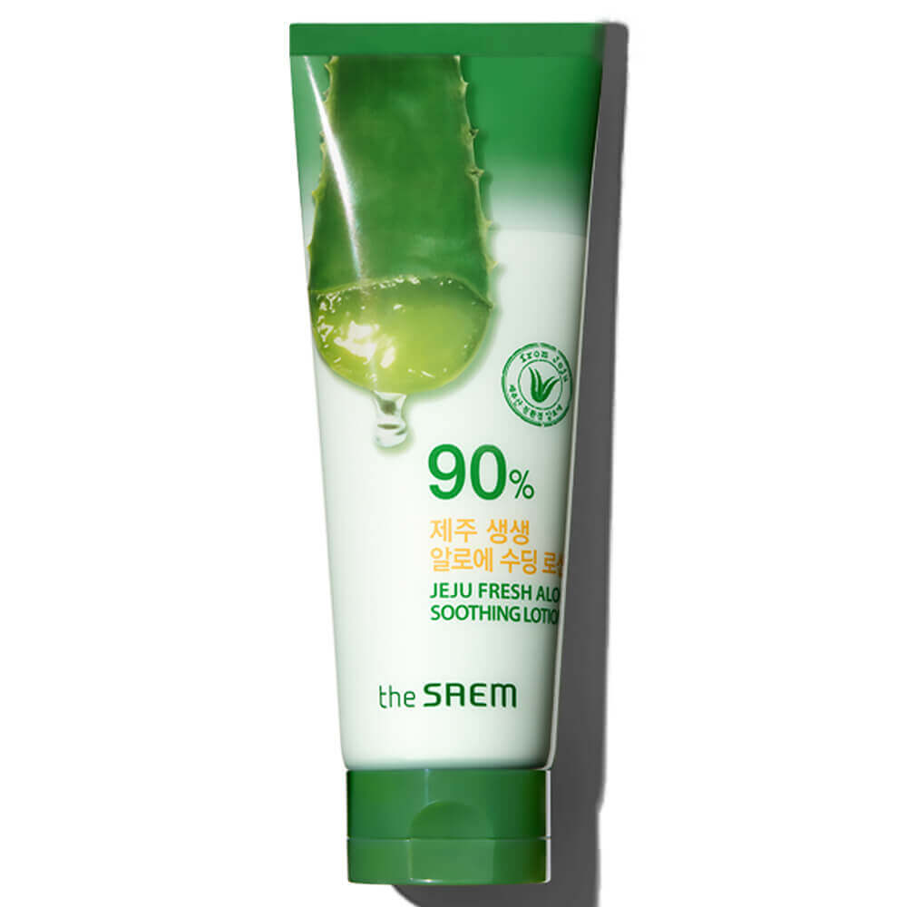 Универсальный успокаивающий лосьон 90% алоэ The Saem Jeju Fresh Aloe Soothing Lotion 90%