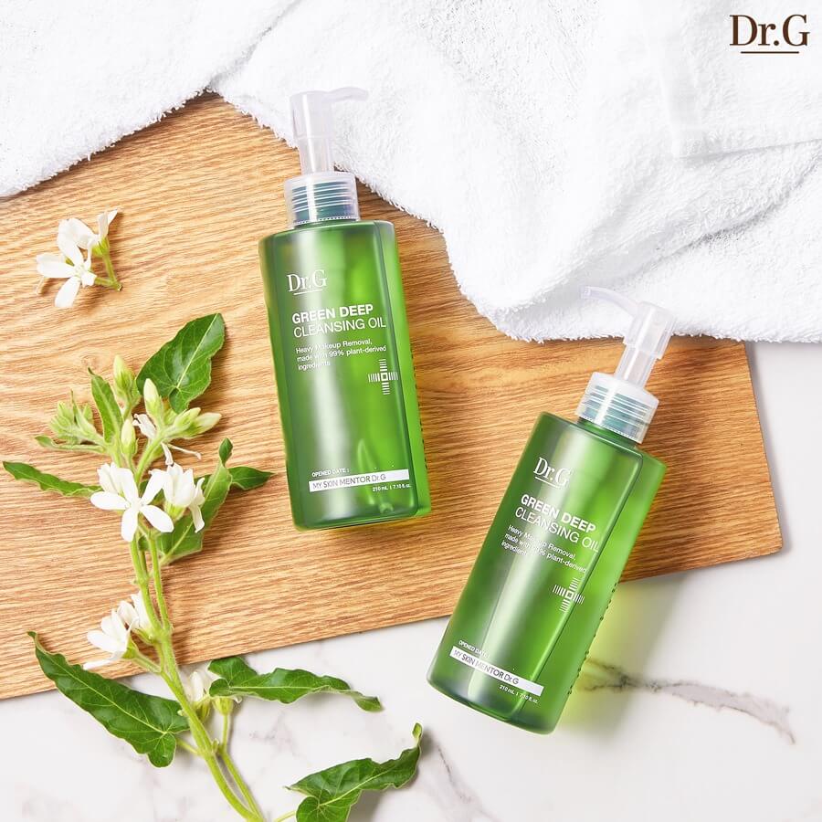 Гидрофильное масло против черных точек для чувствительной кожи Dr.G Green Deep Cleansing Oil