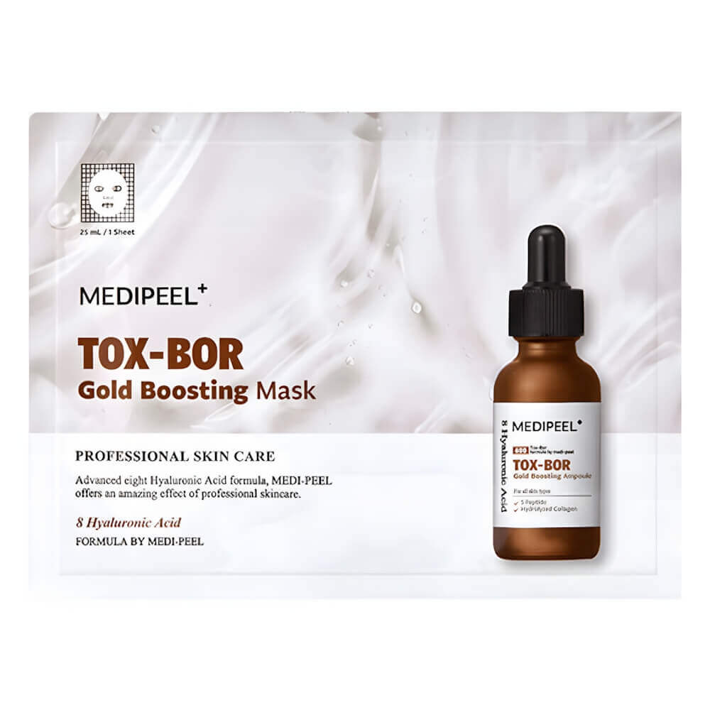 

Укрепляющая тканевая маска с волюфилином и золотом MEDIPEEL Tox-Bor Gold Boosting Mask