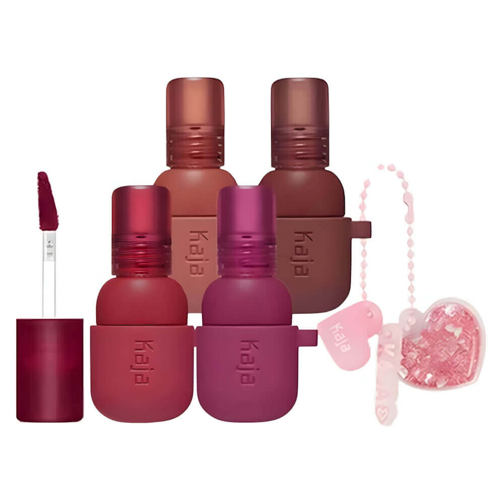Тинт для макияжа губ и щёк Kaja Jelly Charm Glazed Lip Stain & Blush With Keychain
