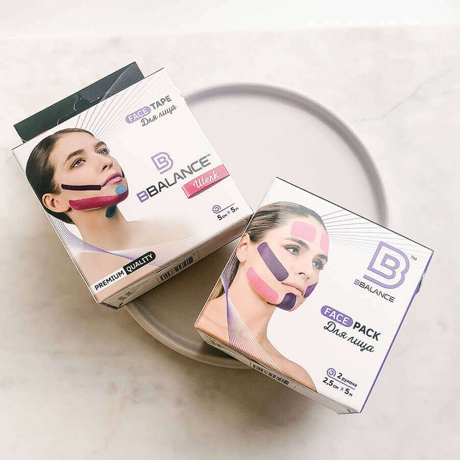 Кинезио тейп для лица из хлопка BB Face Pack Tape™ 2,5 см*5 м