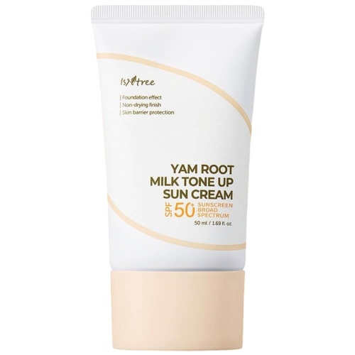 Тонирующий солнцезащитный крем с корнем ямса IsNtree Yam Root Milk Tone Up Sun Cream SPF50 PA++++