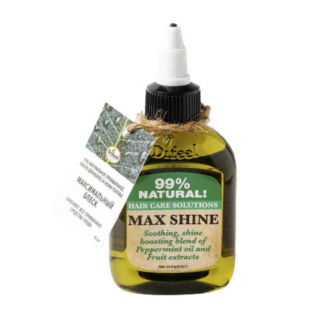 

Натуральное масло для блеска волос Difeel Natural Hair Care Solutions Max Shine