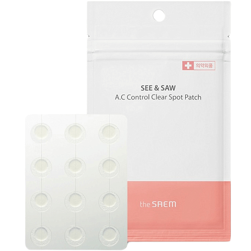 Противовоспалительные патчи от прыщей The Saem See & Saw A.C Control Clear Spot Patch