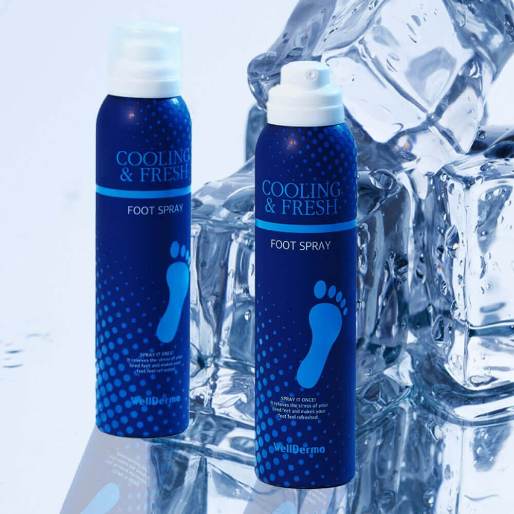 Освежающий спрей для ног с охлаждающим действием WellDerma Foot Spray Cooling & Fresh