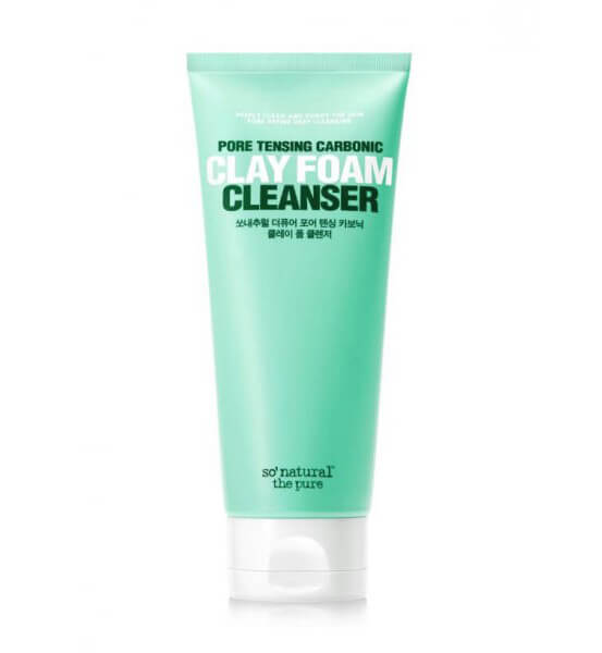 

Очищающая пенка для кожи с расширенными порами So'Natural Pore Tensing Carbonic Clay Foam Cleanser