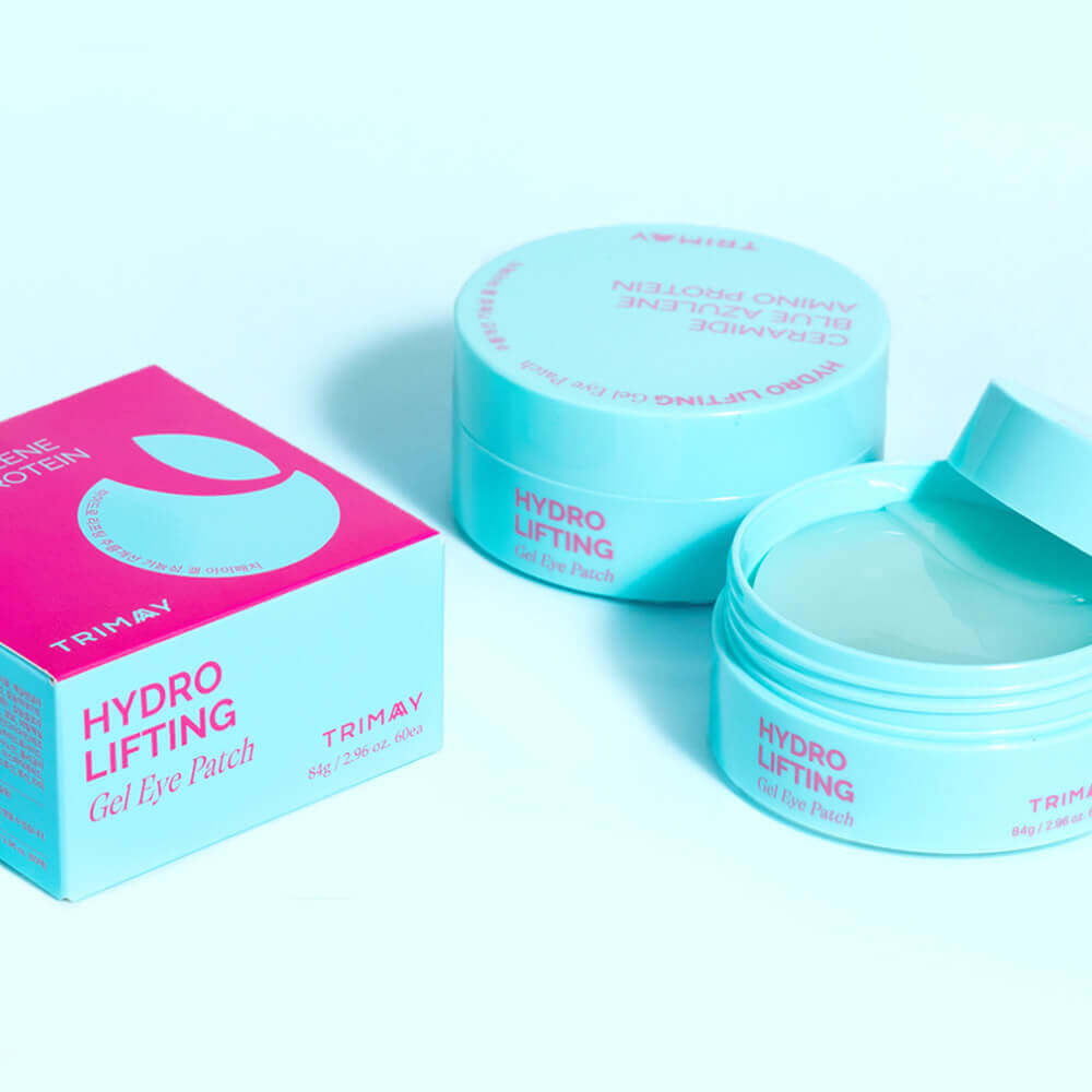 Успокаивающие патчи для век с азуленом и церамидами Trimay Hydro Lifting Gel Eye Patch