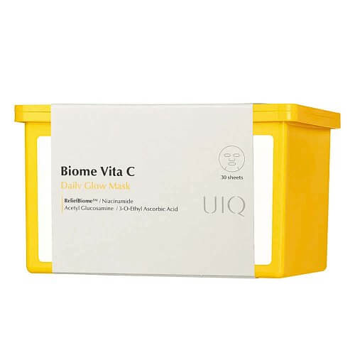 Набор осветляющих масок с пробиотиками и витамином C UIQ Biome Vita C Glow Mask