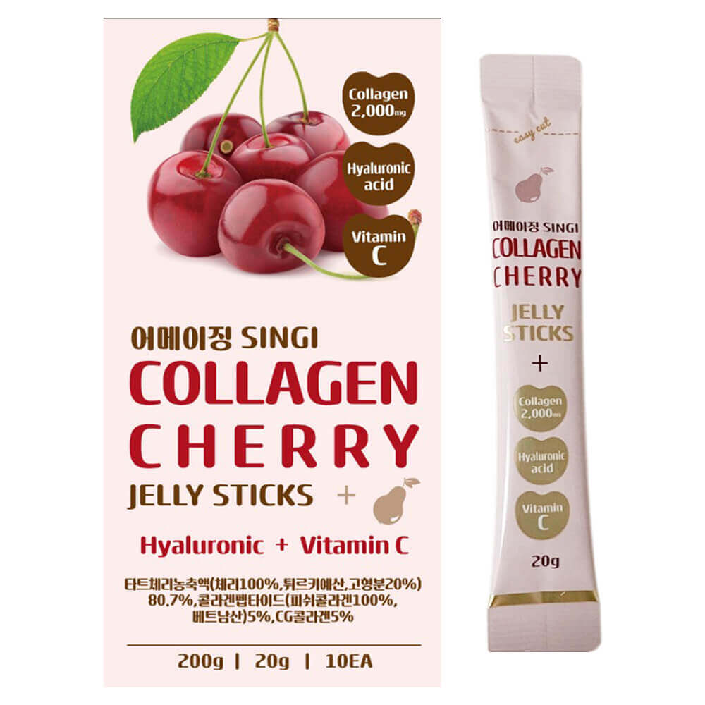Коллагеновое желе с вишней и витамином C Singi Collagen Cherry Jelly Sticks