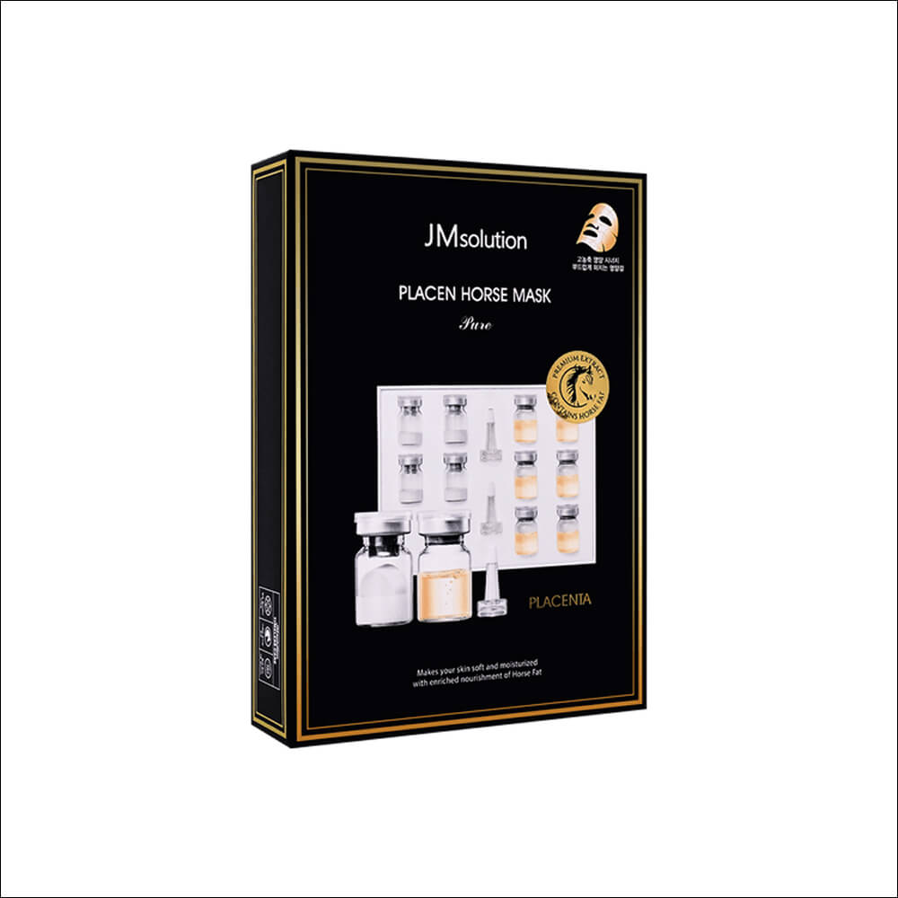 КОРОБКА Антивозрастная плацентарная тканевая маска JMsolution Placen Horse Mask