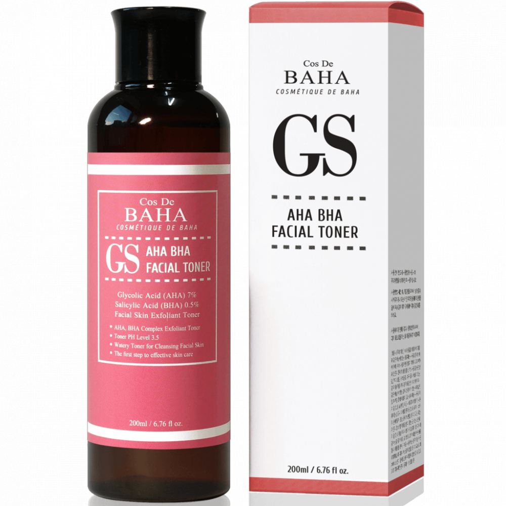 Тоник-эксфолиант с кислотами для проблемной кожи Cos de Baha AHA/BHA GS Toner