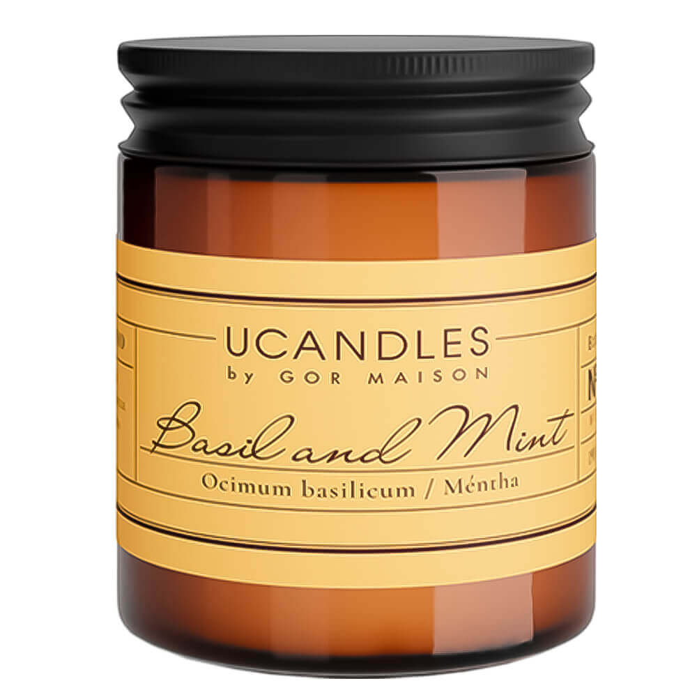 Ароматическая свеча с ароматом базилика и мяты Ucandles Basil and Mint Botanique