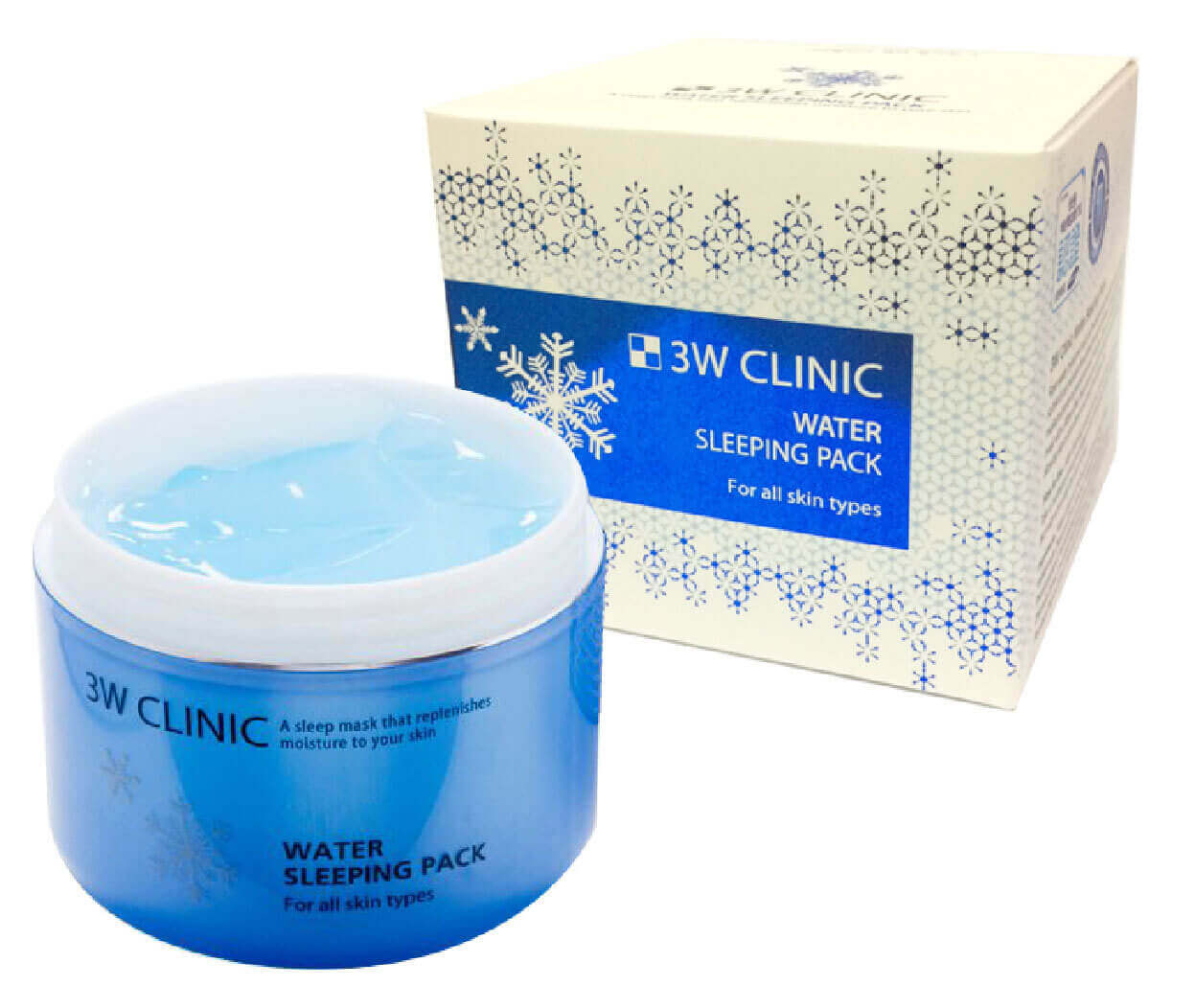 Ночная маска для увлажнения кожи 3W CLINIC Water Sleeping Pack
