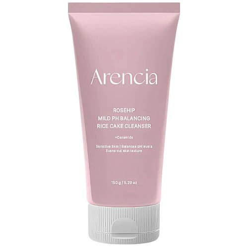 Мягкая пенка для умывания с шиповником Arencia Rosehip Mild pH Balancing Rice Cake Cleanser