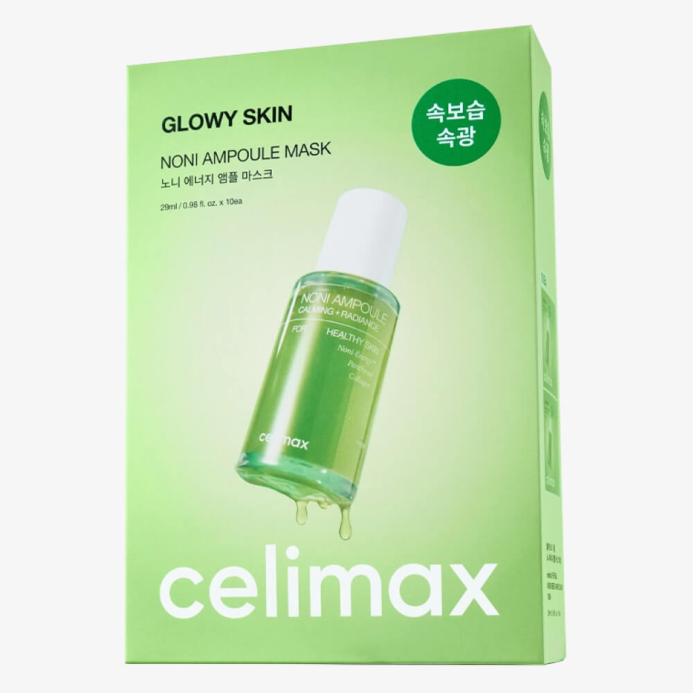 КОРОБКА Увлажняющая маска с экстрактом нони Celimax Glowy Skin Noni Ampoule Mask