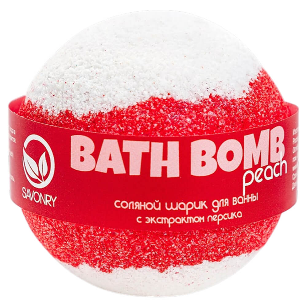 

Бомбочка для ванны с экстрактом персика SAVONRY Bath Bomb Peach