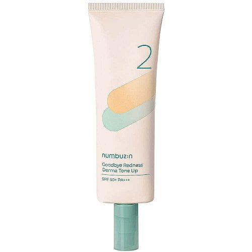 Крем-корректор с защитой от солнца numbuzin No.2 Goodbye Redness Derma Tone Up SPF50+ PA++++