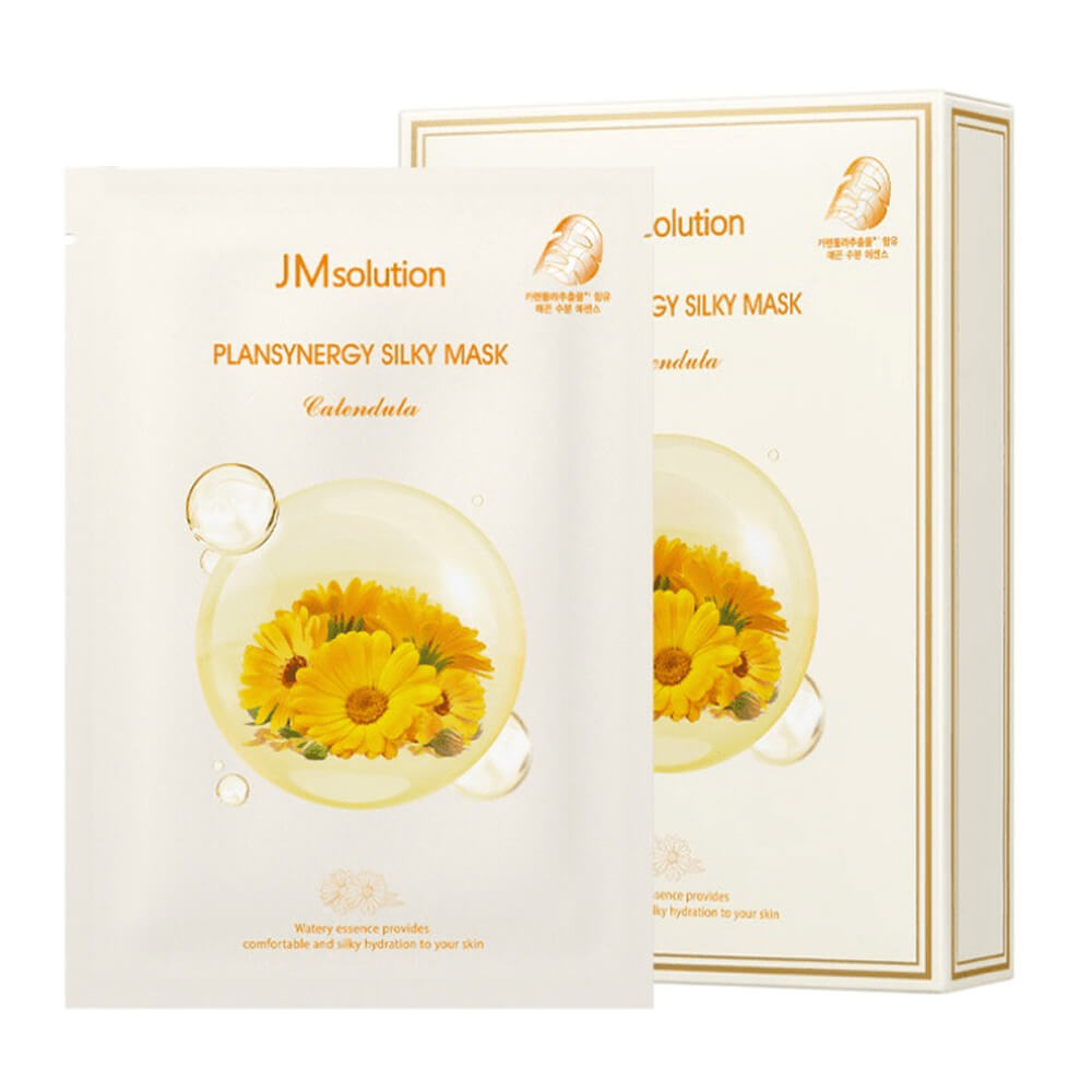 КОРОБКА Успокаивающая тканевая маска с календулой JMsolution Plansynergy Silky Mask Calendula