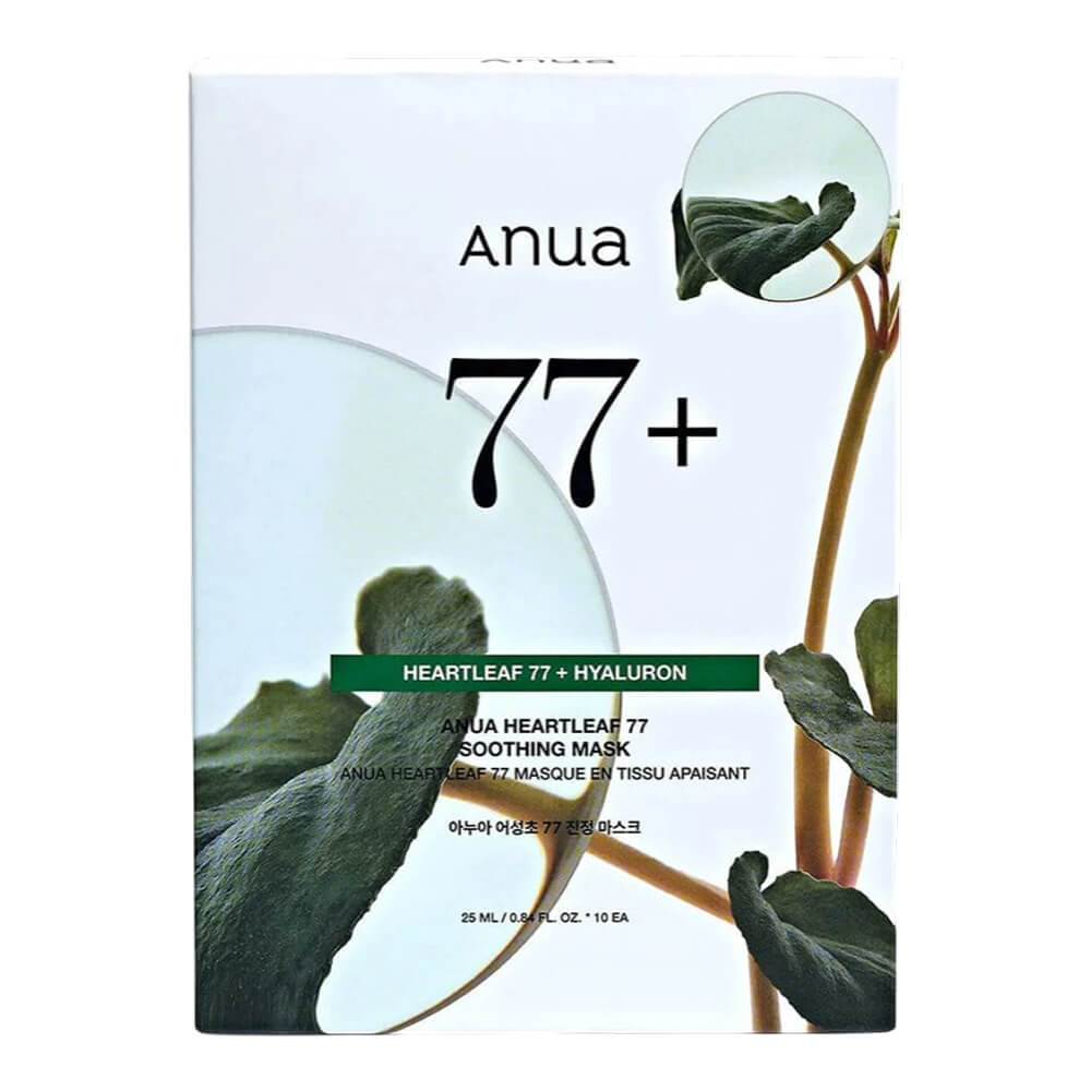КОРОБКА Успокаивающая тканевая маска на основе хауттюйнии Anua Heartleaf 77% Soothing Sheet Mask