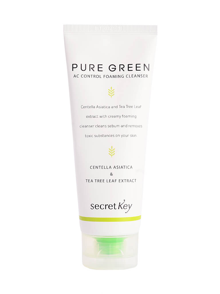 

Пенка для проблемной кожи с экстрактом чайного дерева Secret Key Pure Green AC Control Cleansing