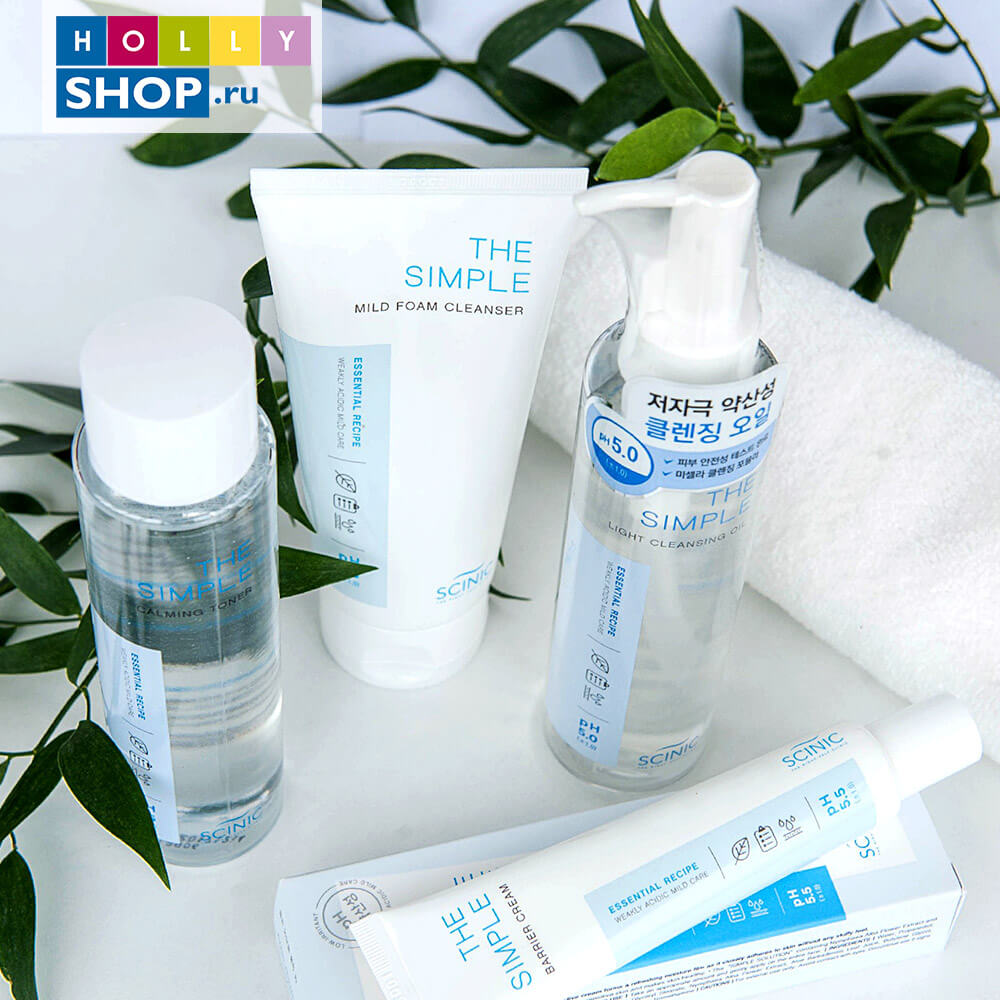 Пенка для очищения чувствительной кожи Scinic The Simple Mild Foam Cleanser