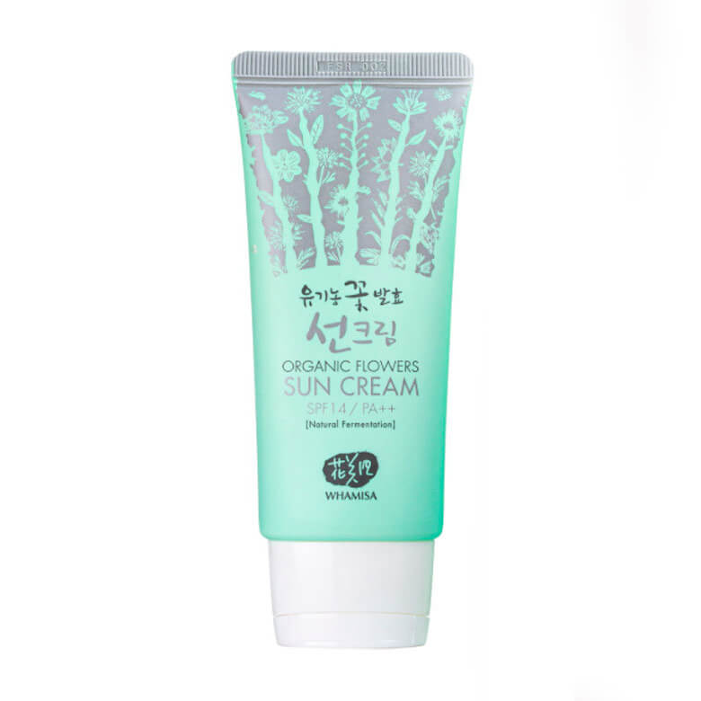 

Солнцезащитный крем на основе цветочных ферментов Whamisa Organic Flowers Sun Cream SPF 14 / PA++
