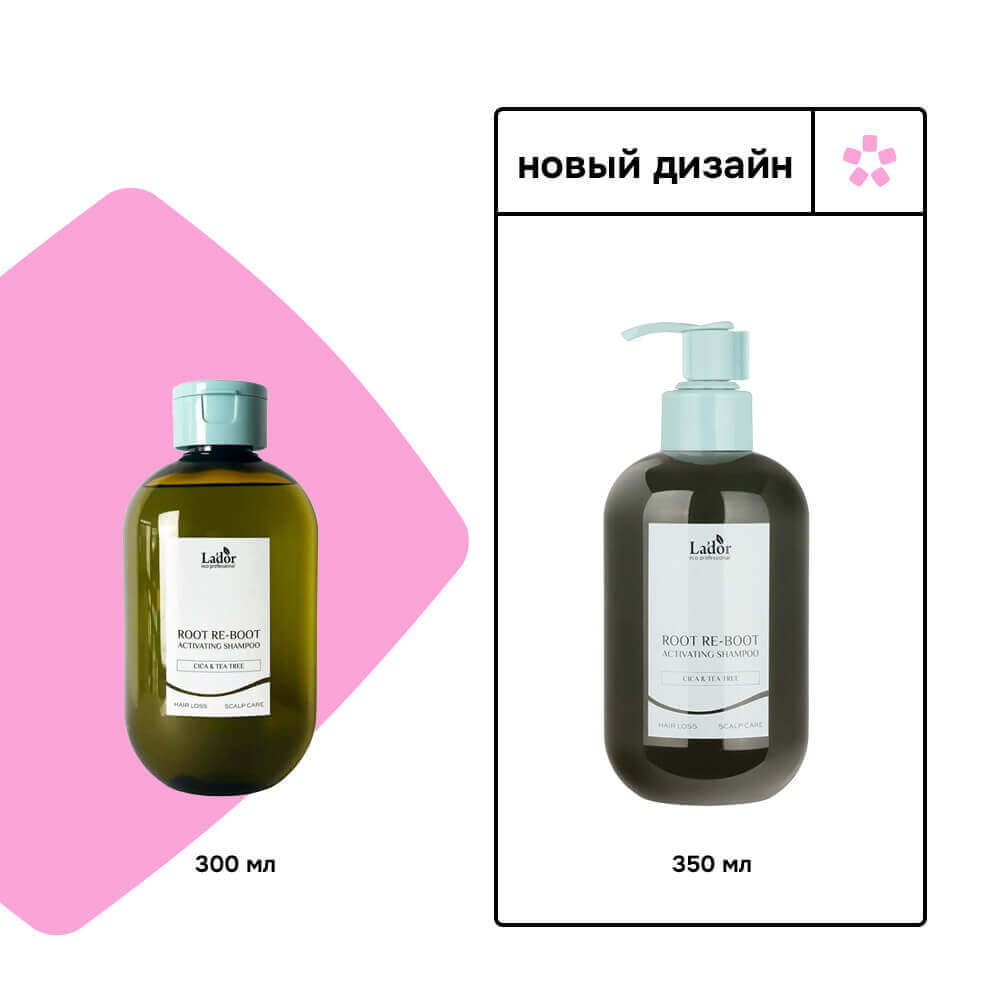 Активирующий шампунь для жирной кожи головы Lador Root Re-Boot Activating Shampoo Cica & Tea Tree